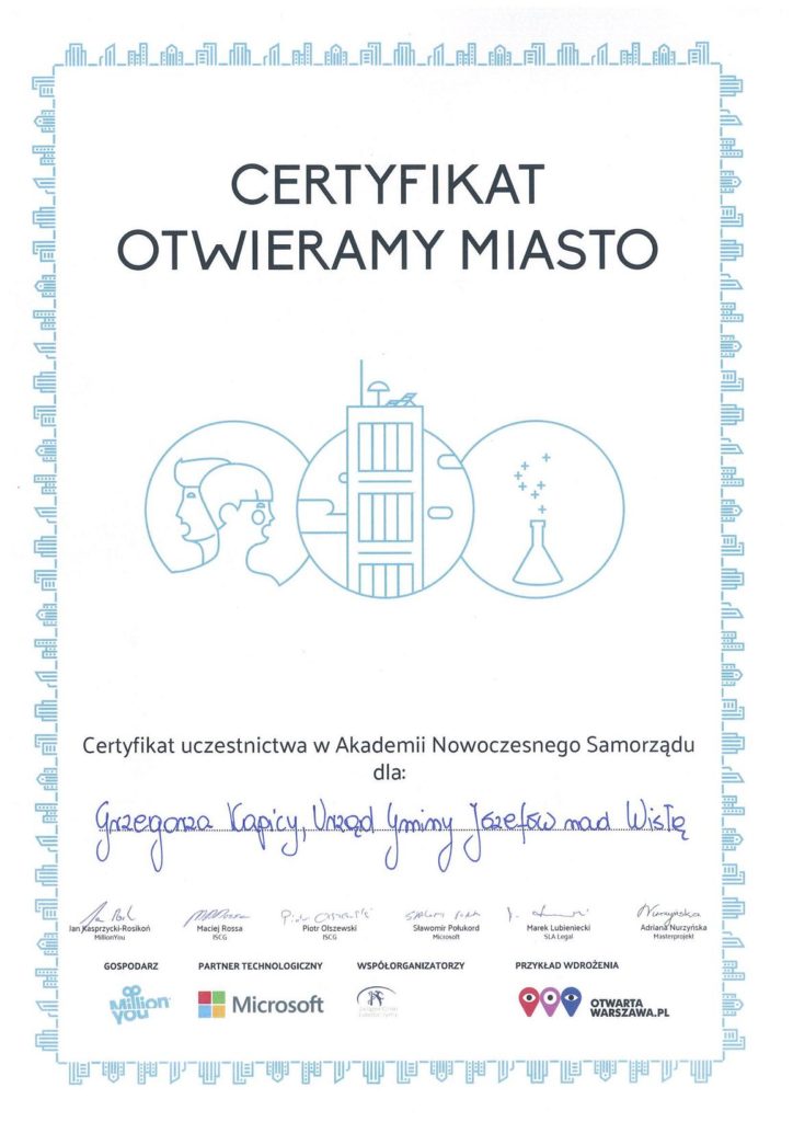 certyfikat akademia nowoczesnego samorzadu