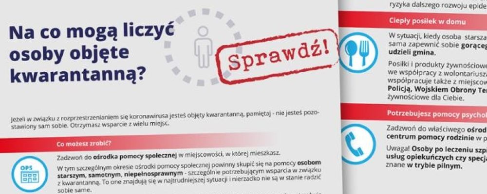 Pomoc osobom w kwarantannie
